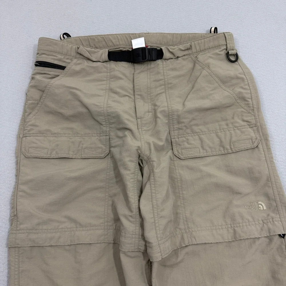 The North Face Pants Men's Large Tan Convertible Zip Off Cargo Hiking Outdoor